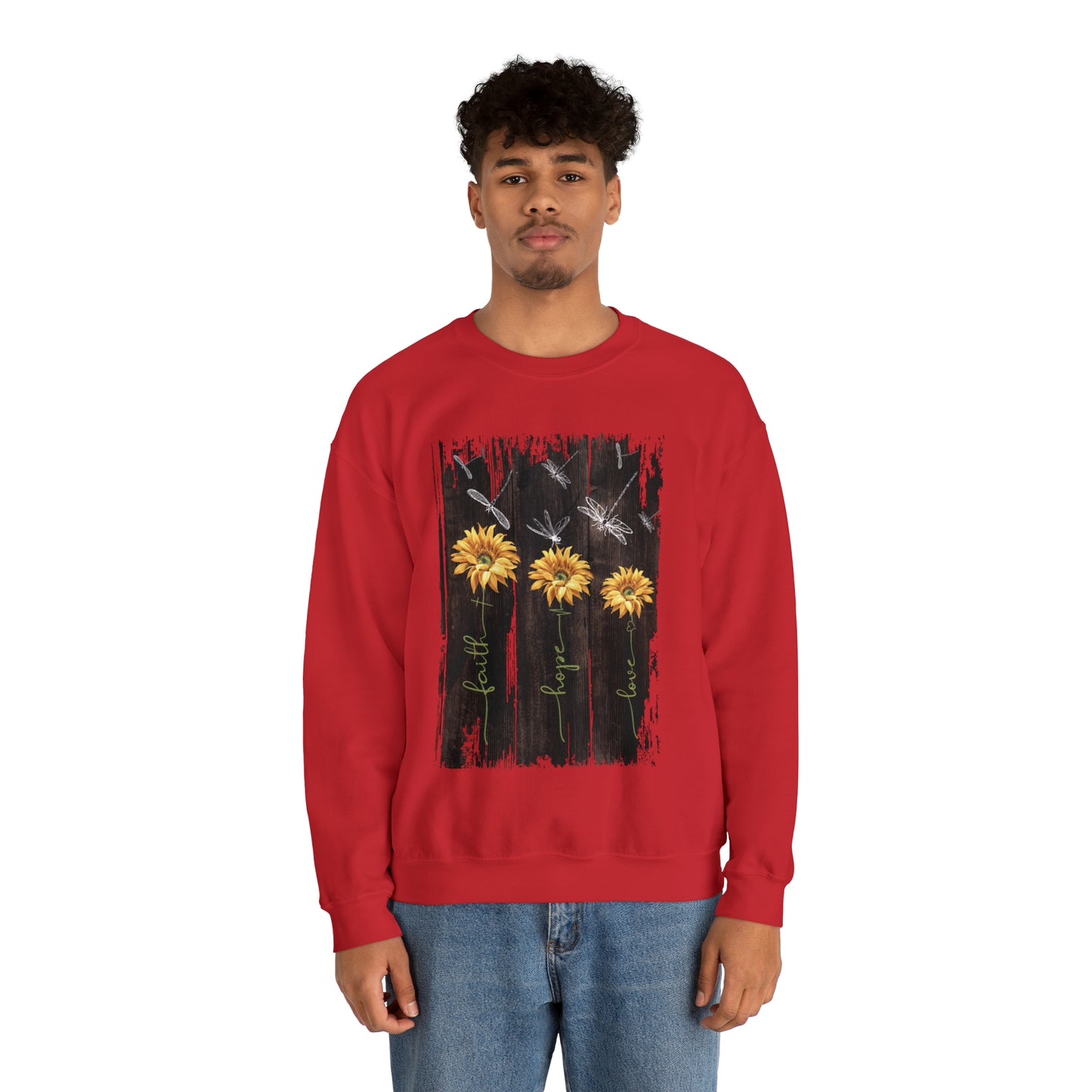 Sunflowers Faith hope love Crewneck Sweatshirt