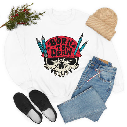 Born to_Draw Crewneck Sweatshirt