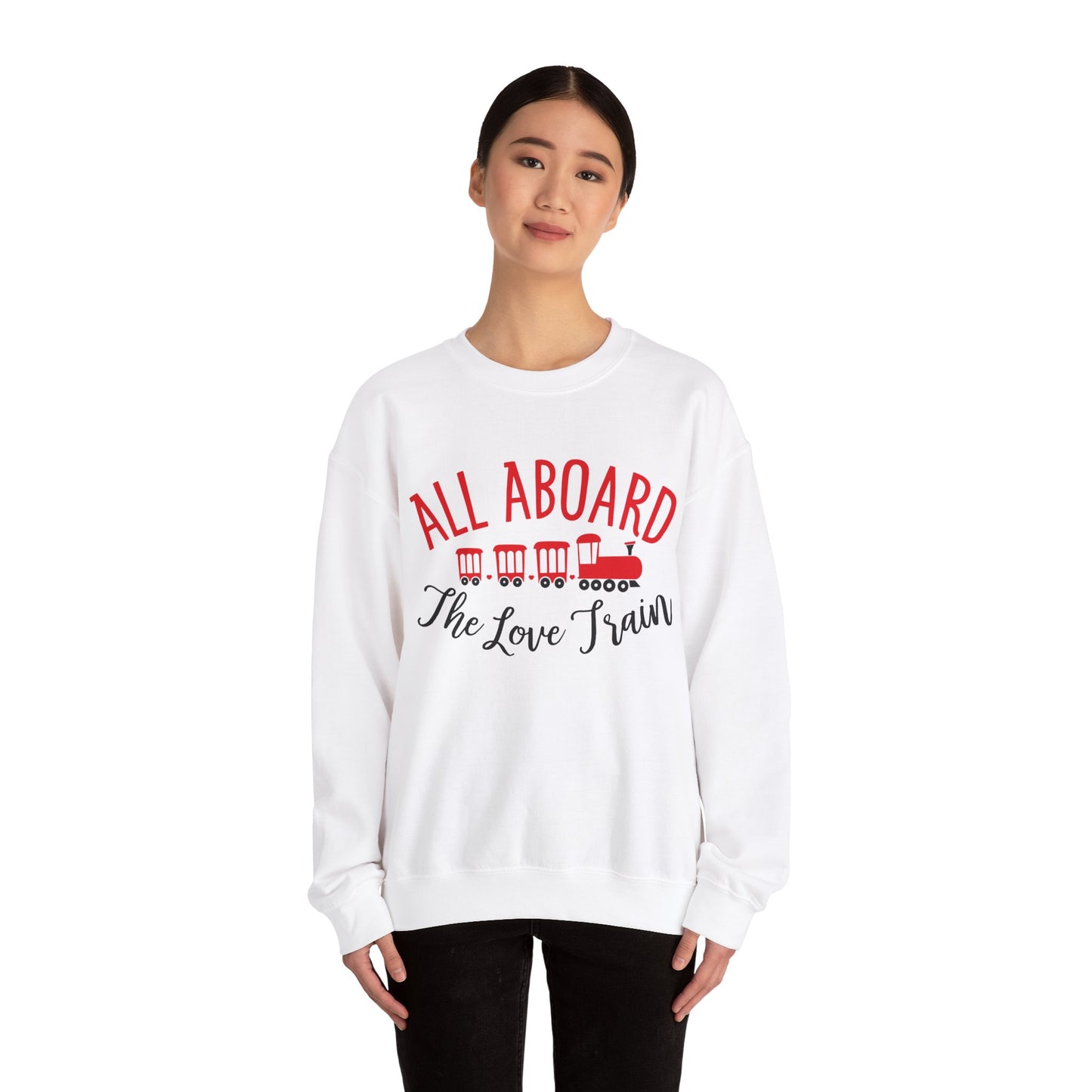 All-Aboard-The-Love-Train Crewneck Sweatshirt