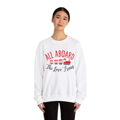 All-Aboard-The-Love-Train Crewneck Sweatshirt