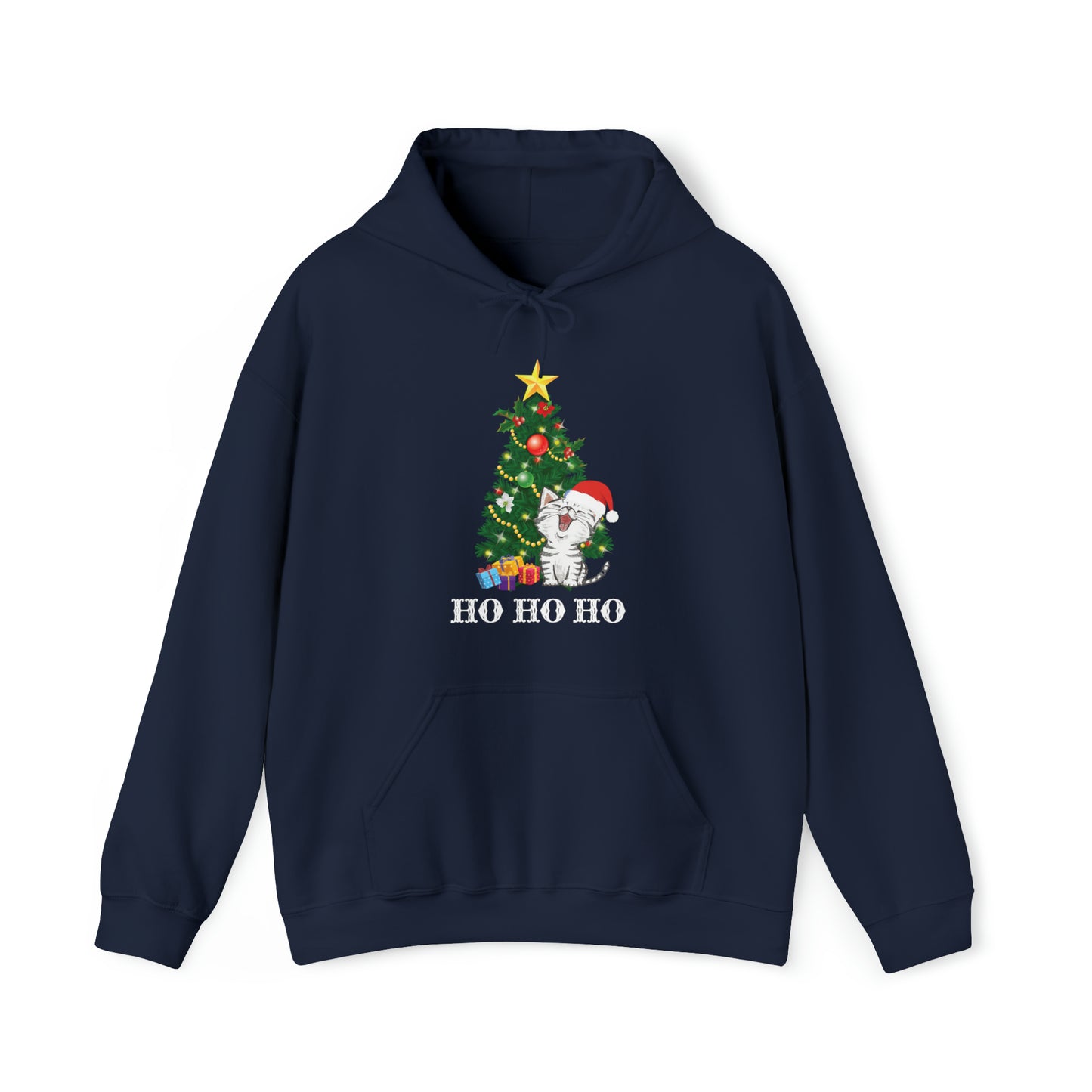 HO HO HO Cat Christmas Hoodie