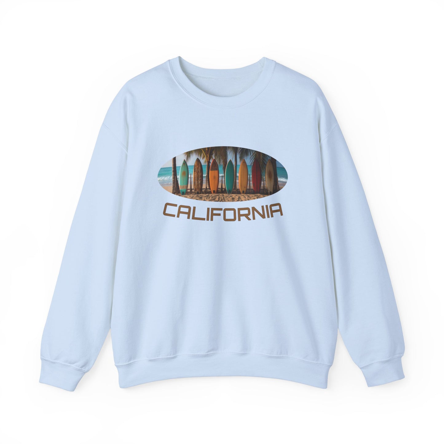 California beautiful surfer beach Crewneck Sweatshirt