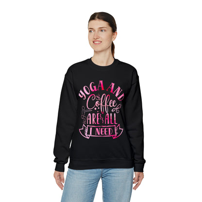 Yoga And Coffee Are All I Need Crewneck Sweatshirt