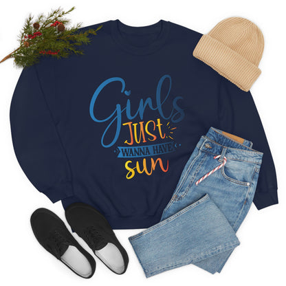 Girls Just Wanna Have Sun Crewneck Sweatshirt