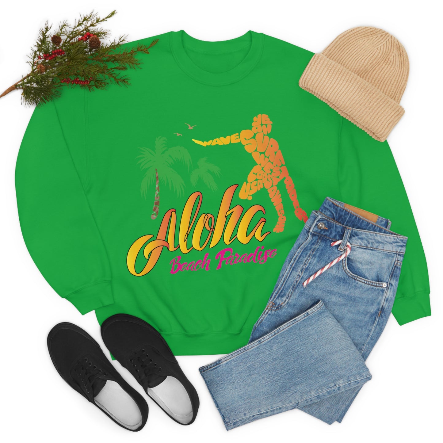 Aloha Beach Paradise Crewneck Sweatshirt