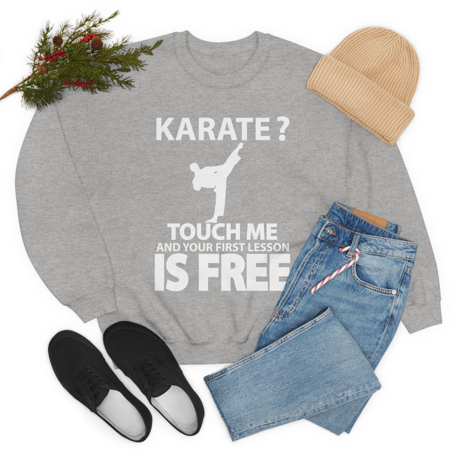 karate first lesson free Crewneck Sweatshirt