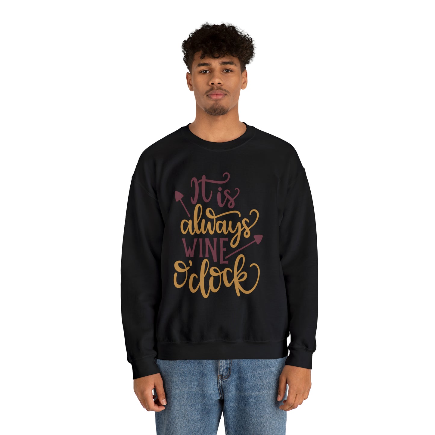 It_is_always_wine_oclock Crewneck Sweatshirt