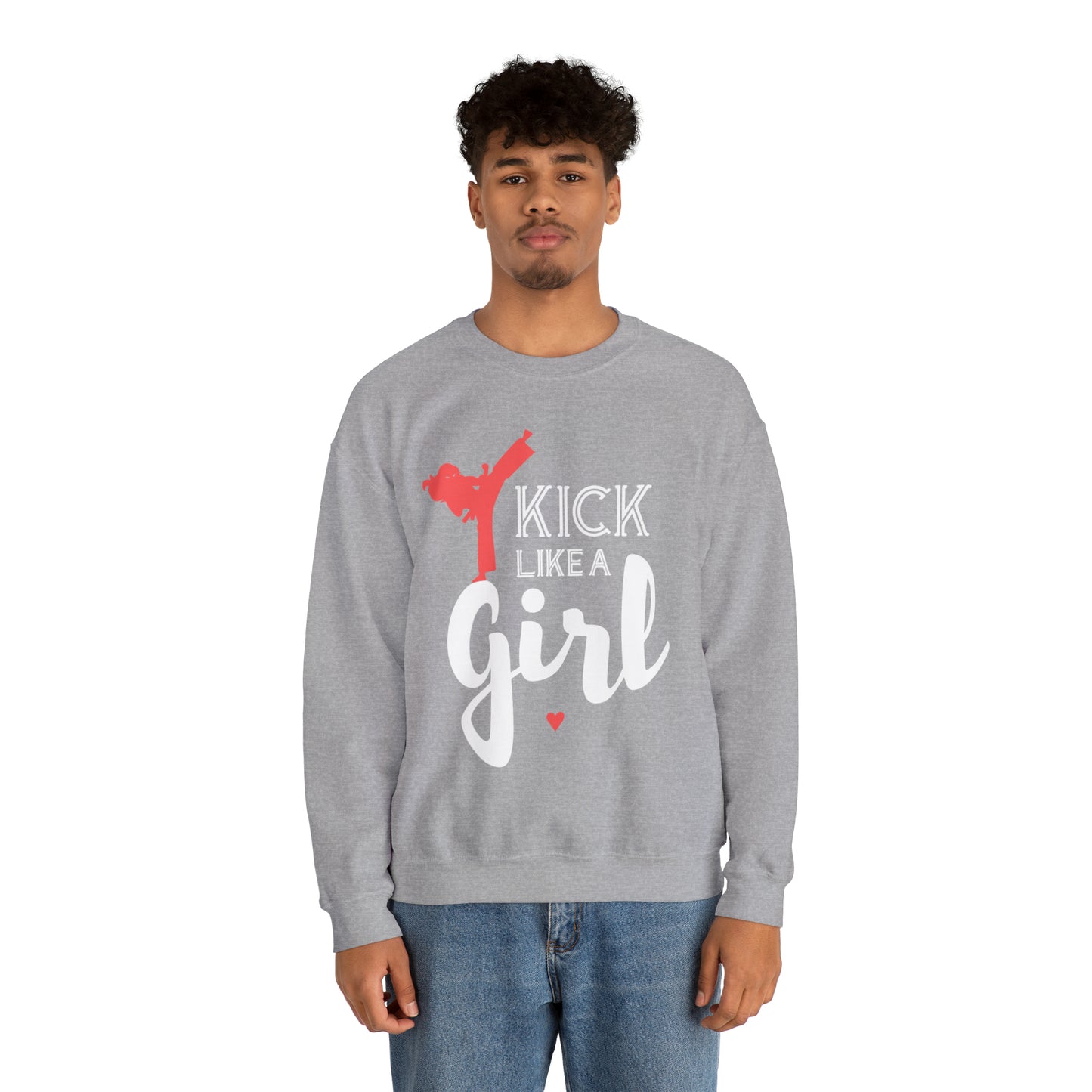 Kick Like A Girl Crewneck Sweatshirt