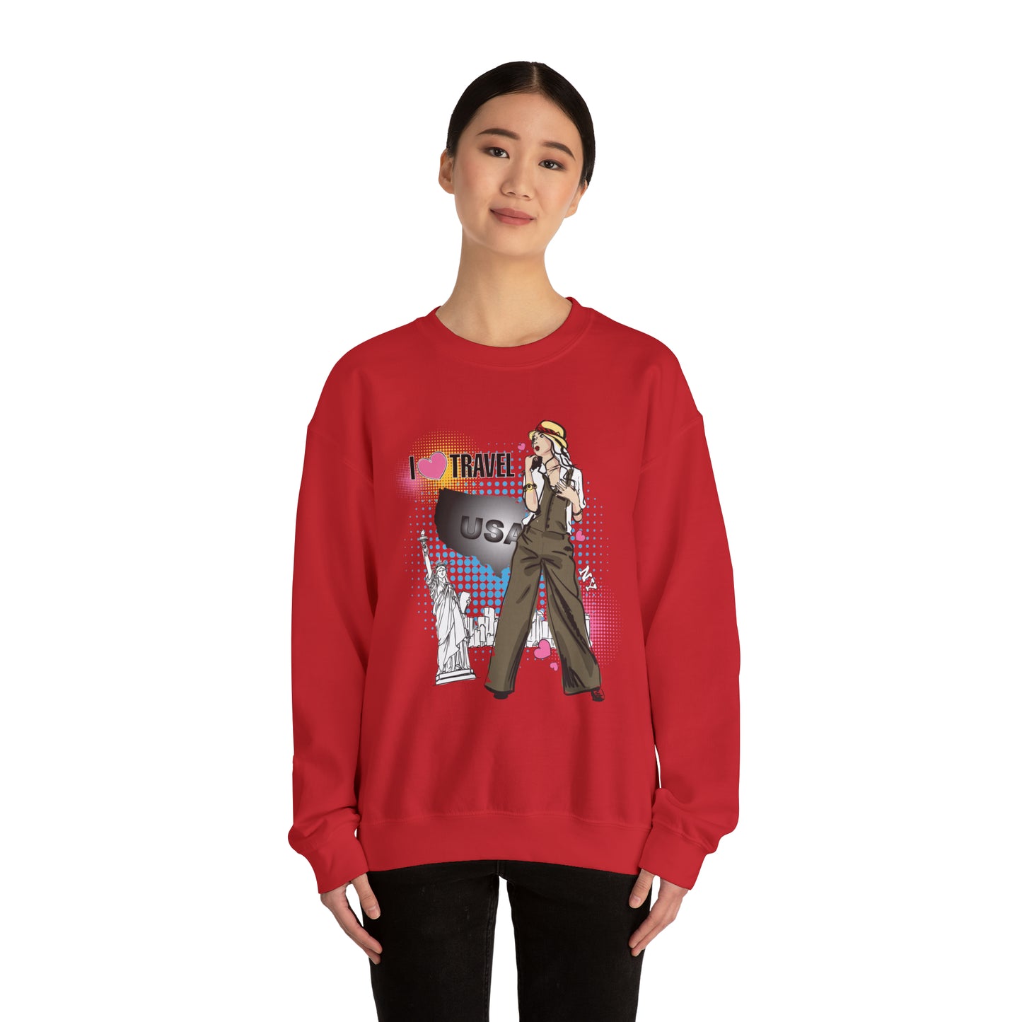 I love to travel Crewneck Sweatshirt