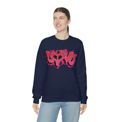 Peace and Love graffiti Crewneck Sweatshirt