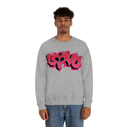 Peace and Love graffiti Crewneck Sweatshirt