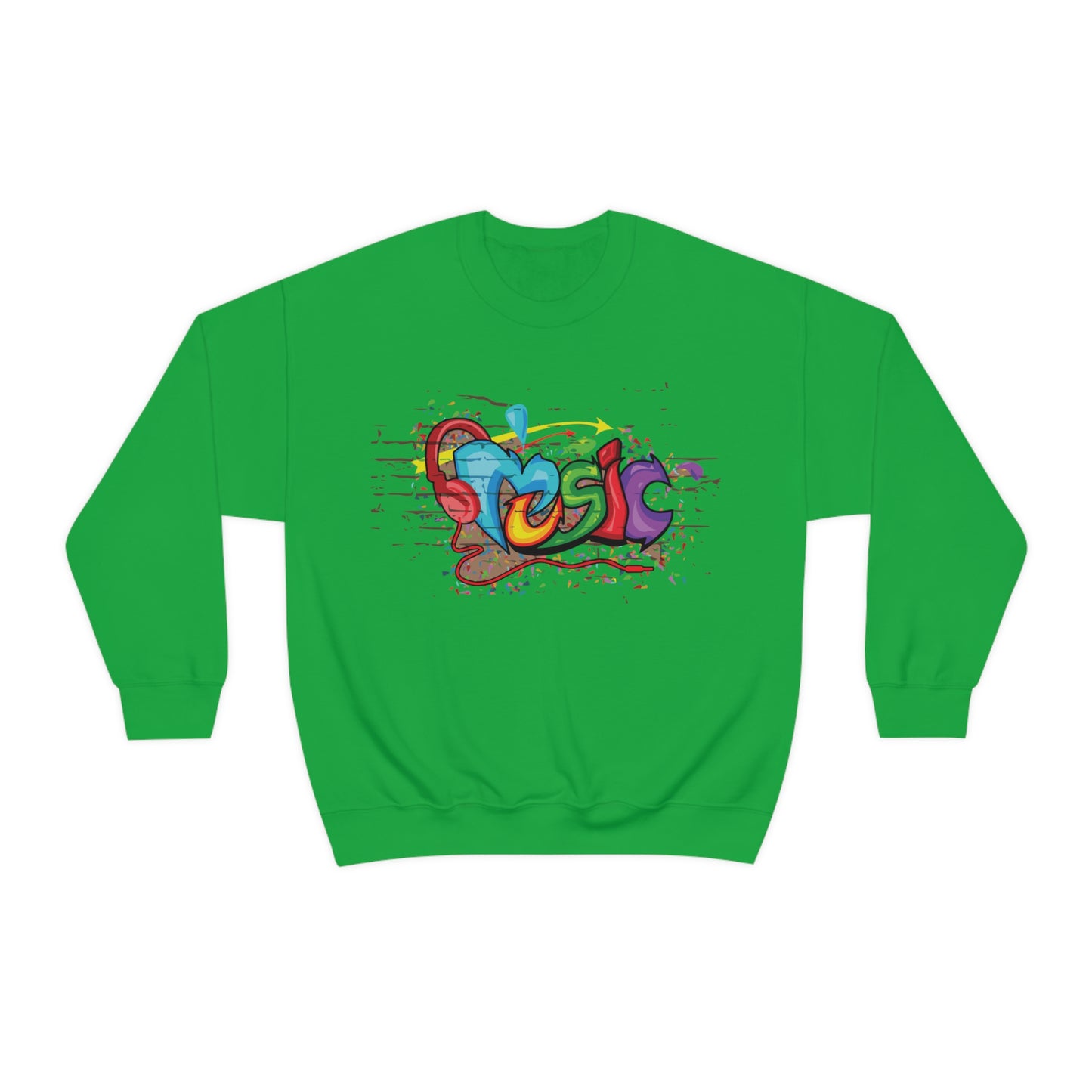 Music colorful graffiti Crewneck Sweatshirt