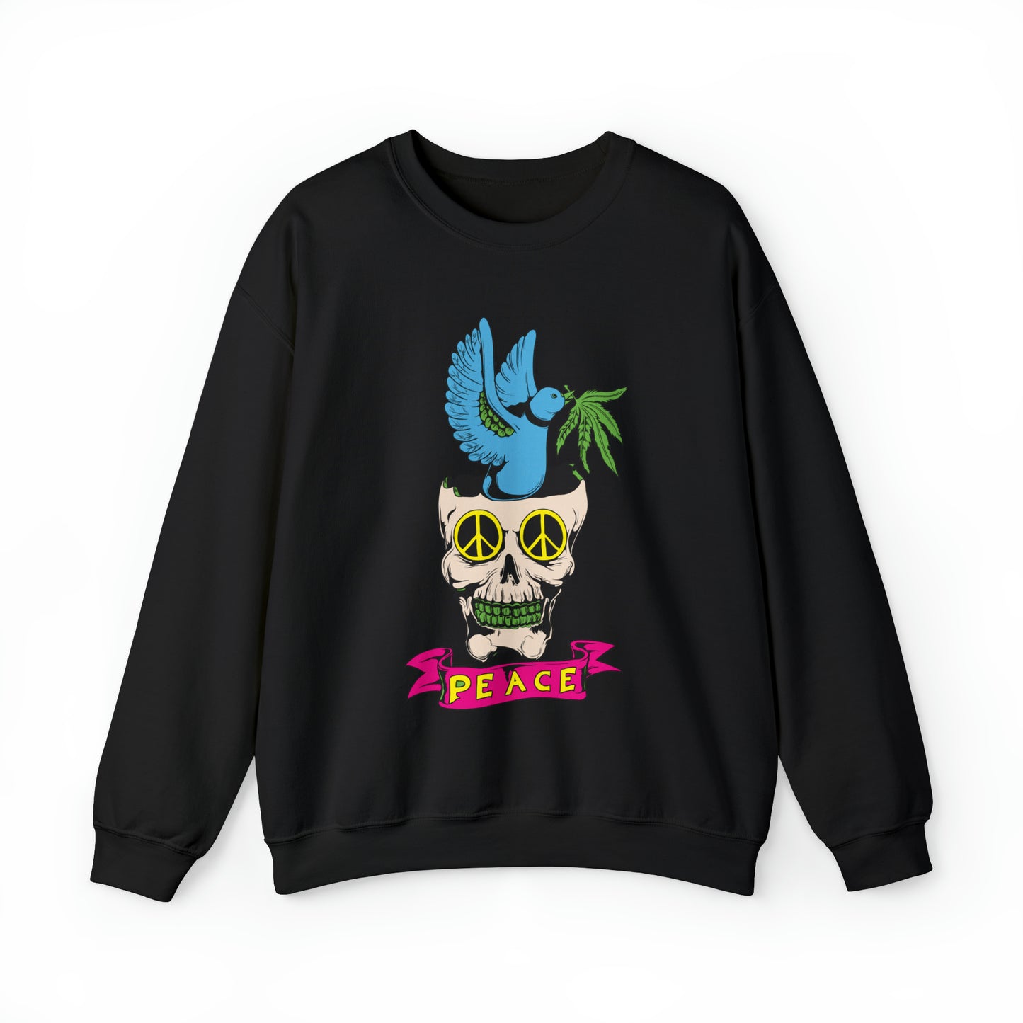 Peace Hippie Bird Crewneck Sweatshirt