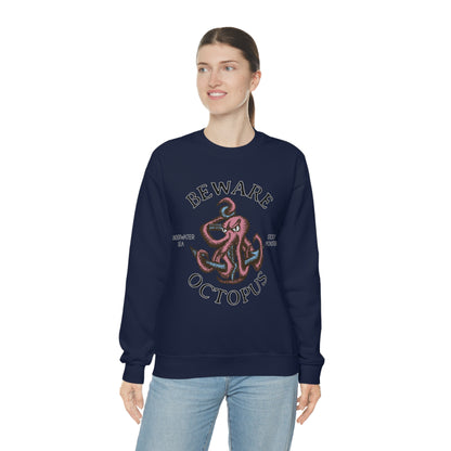 Beware Octopus Crewneck Sweatshirt