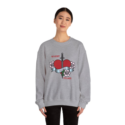 No heart feelings broken heart Crewneck Sweatshirt