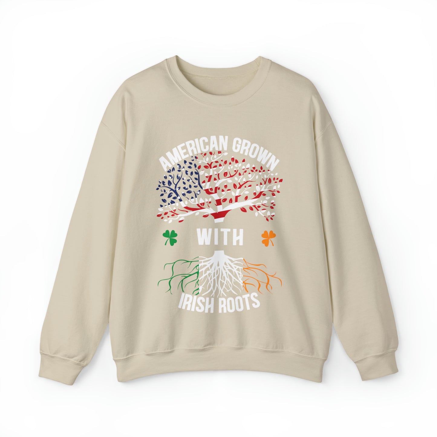 American born with Irish roots Crewneck Sweatshirt