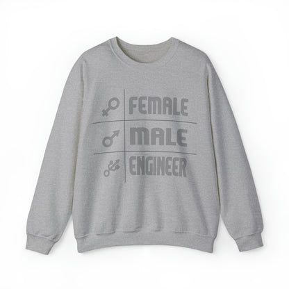 Female - male- engineer Crewneck Sweatshirt