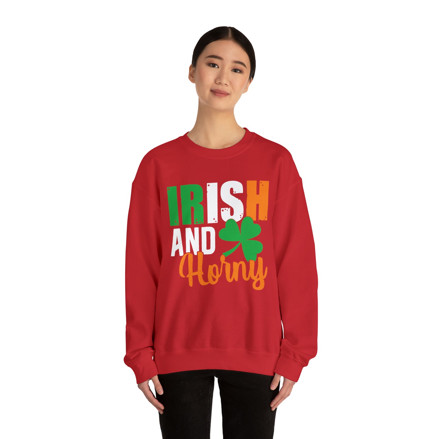 Irish and horny Crewneck Sweatshirt