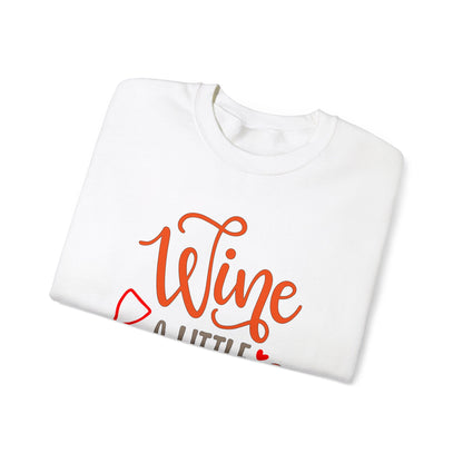 Wine_a_little_laugh_a_lot Crewneck Sweatshirt