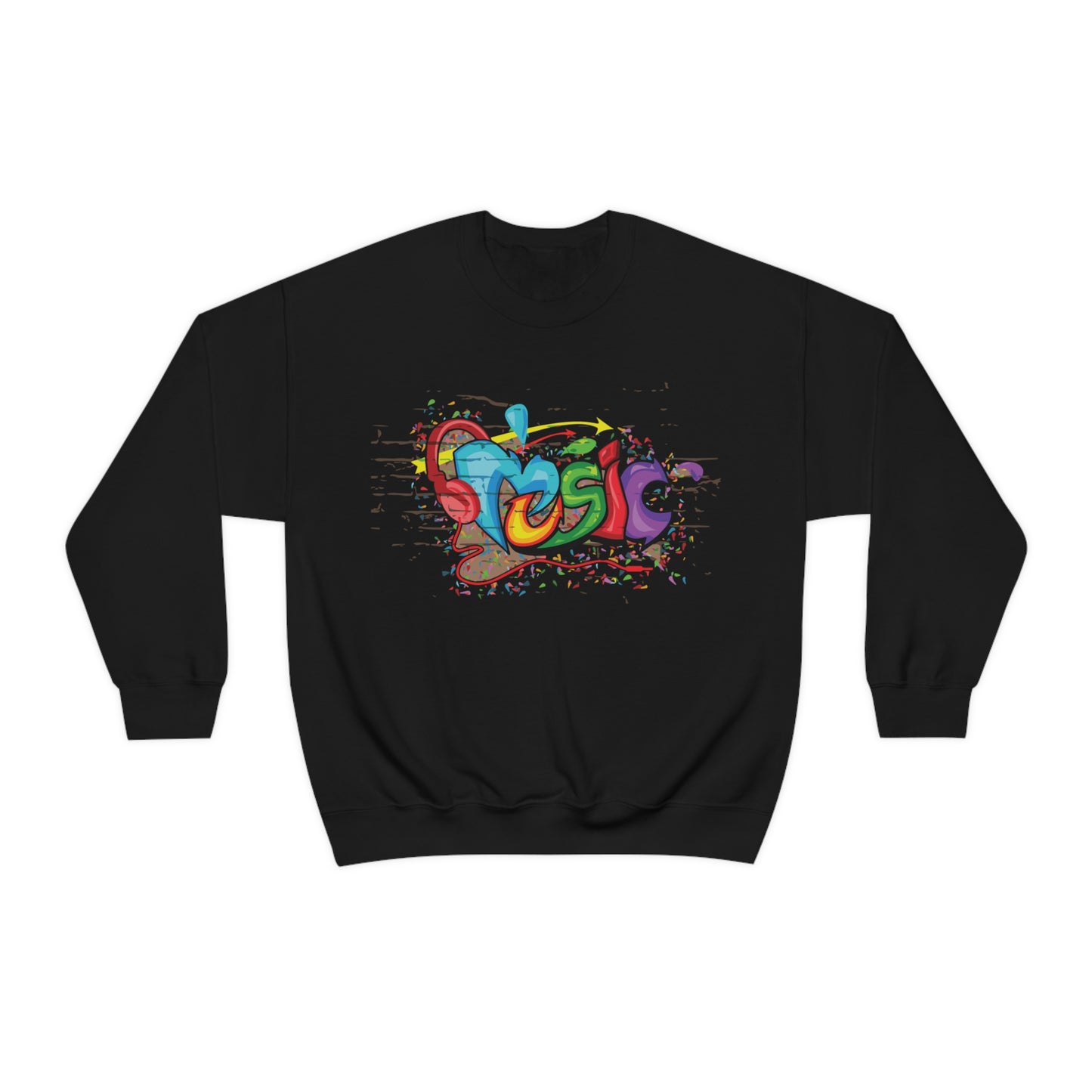 Music colorful graffiti Crewneck Sweatshirt