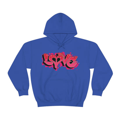 Peace and Love graffiti Hoodie