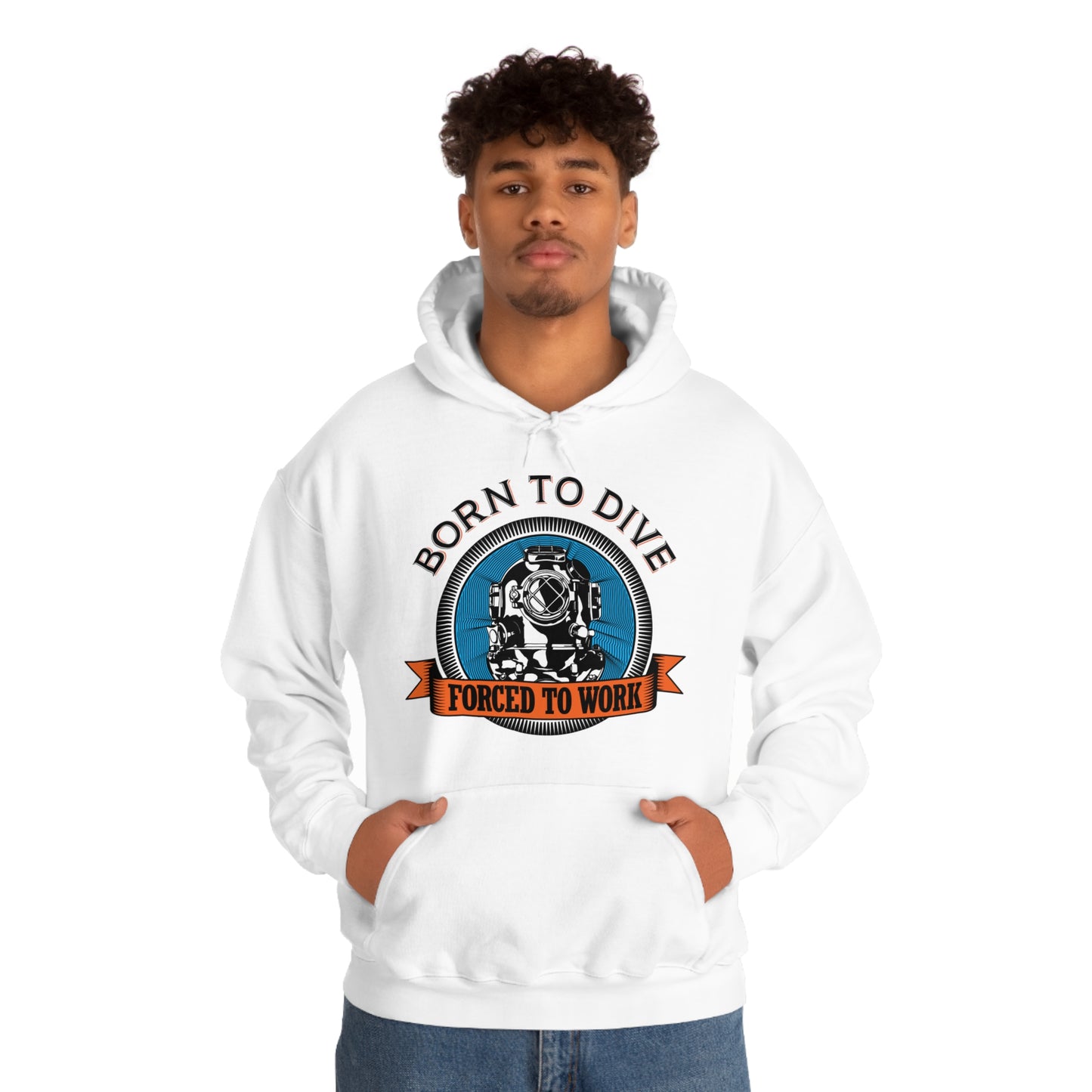 Born to dive force to work Hoodie