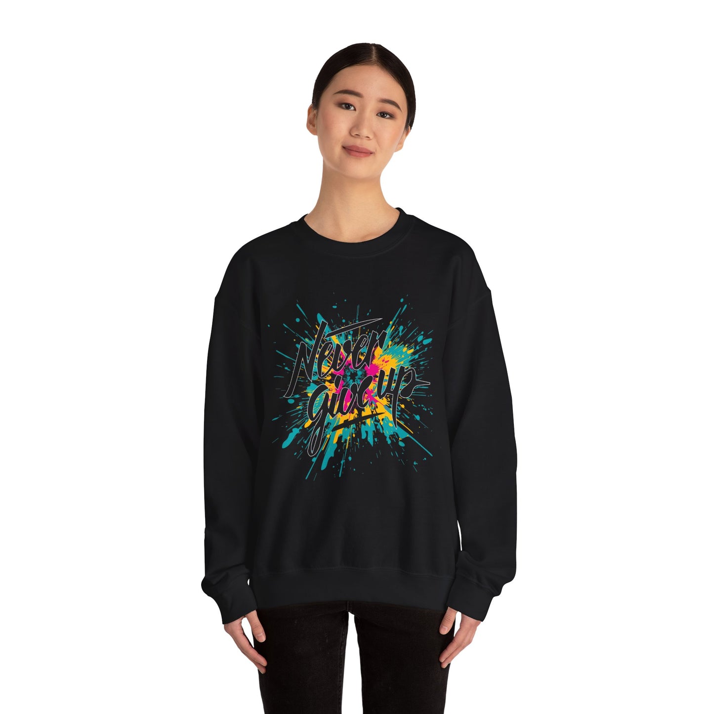 Never give up Crewneck Sweatshirt