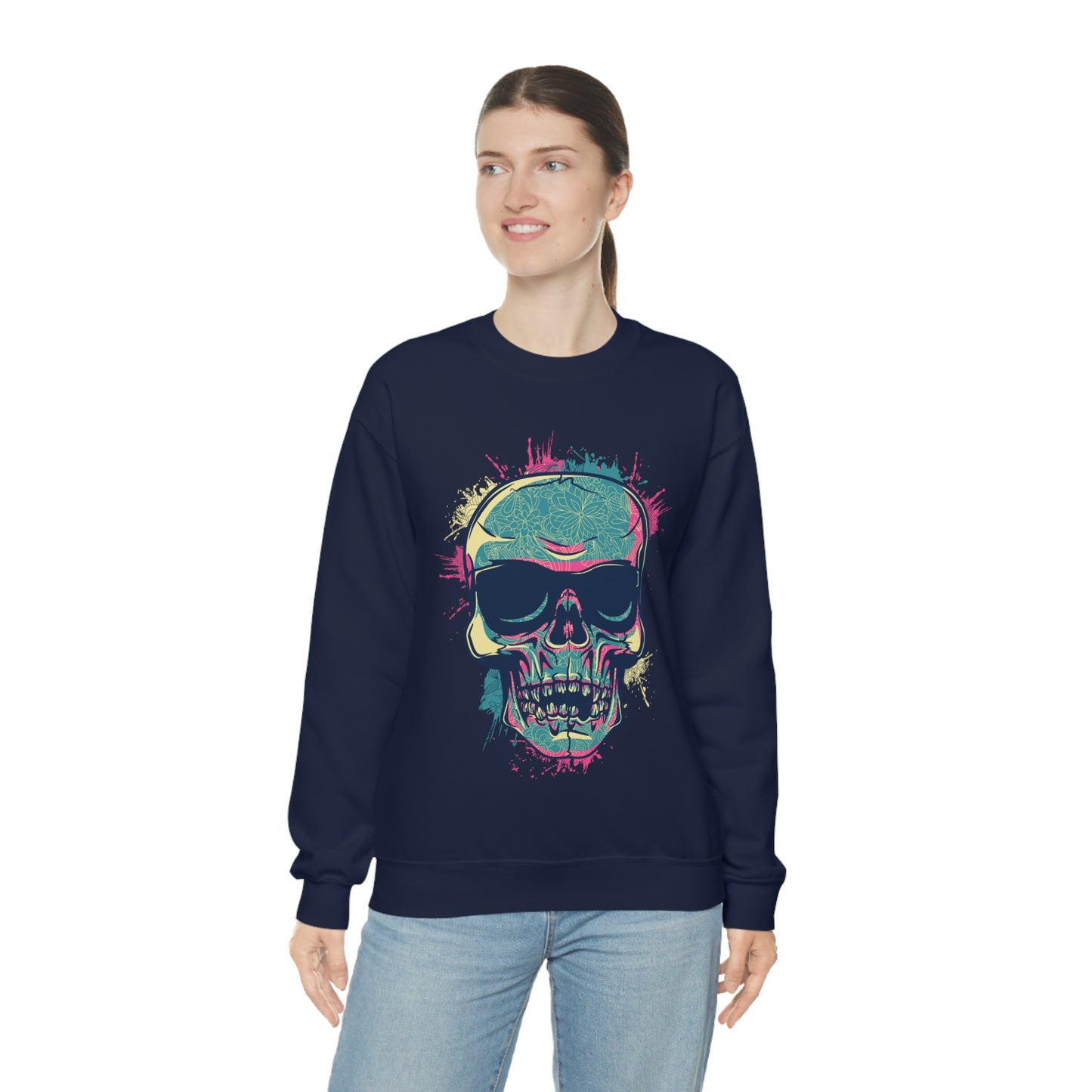 South Beach Skull Crewneck Sweatshirt