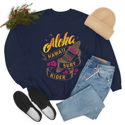 Aloha Hawaii Surf Rider Crewneck Sweatshirt