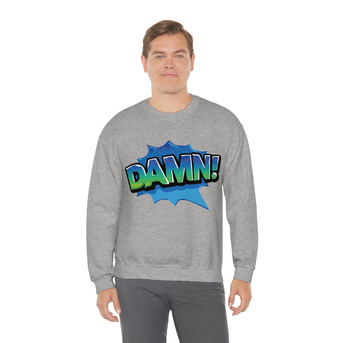 Damn! colorful Crewneck Sweatshirt