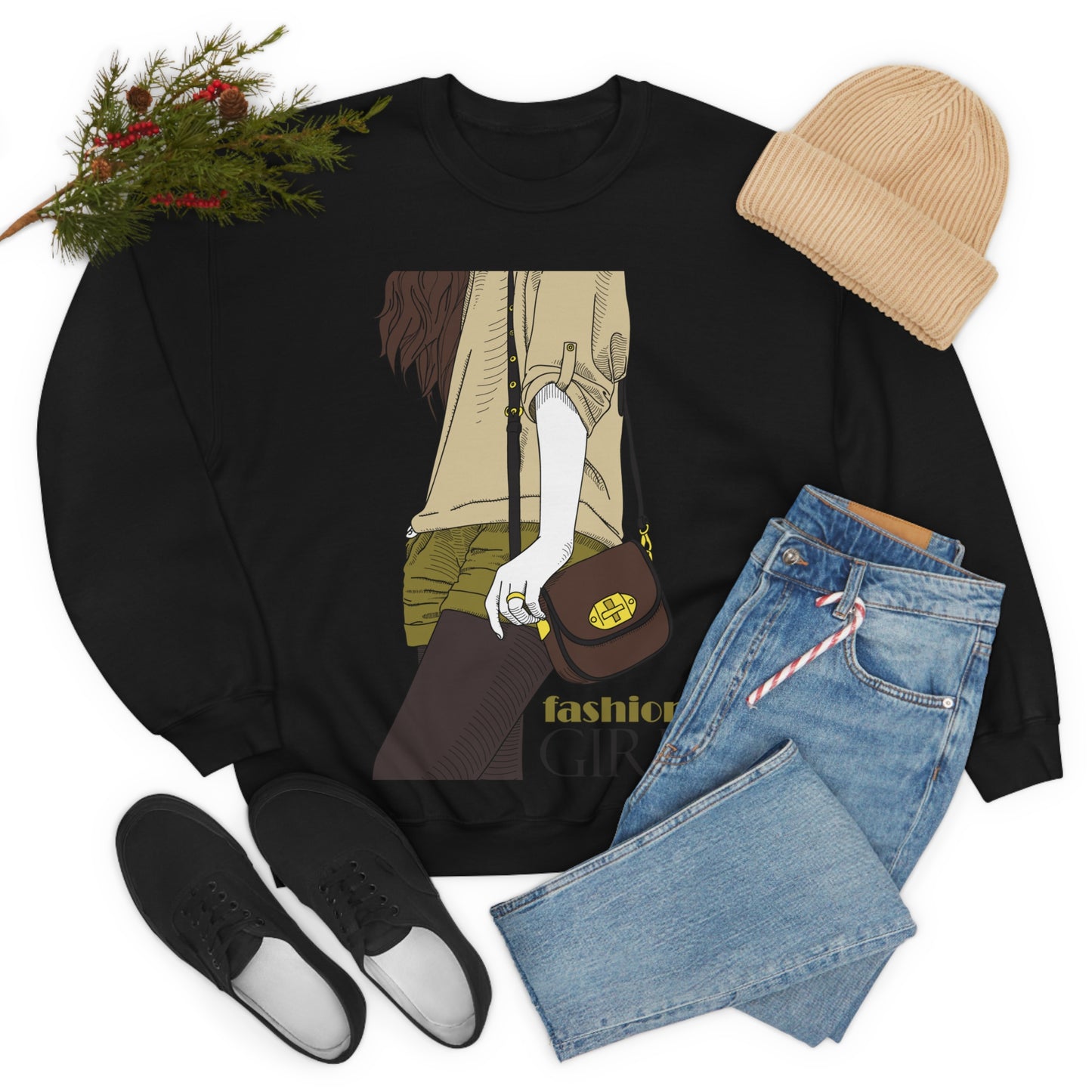 Fashion girl Crewneck Sweatshirt