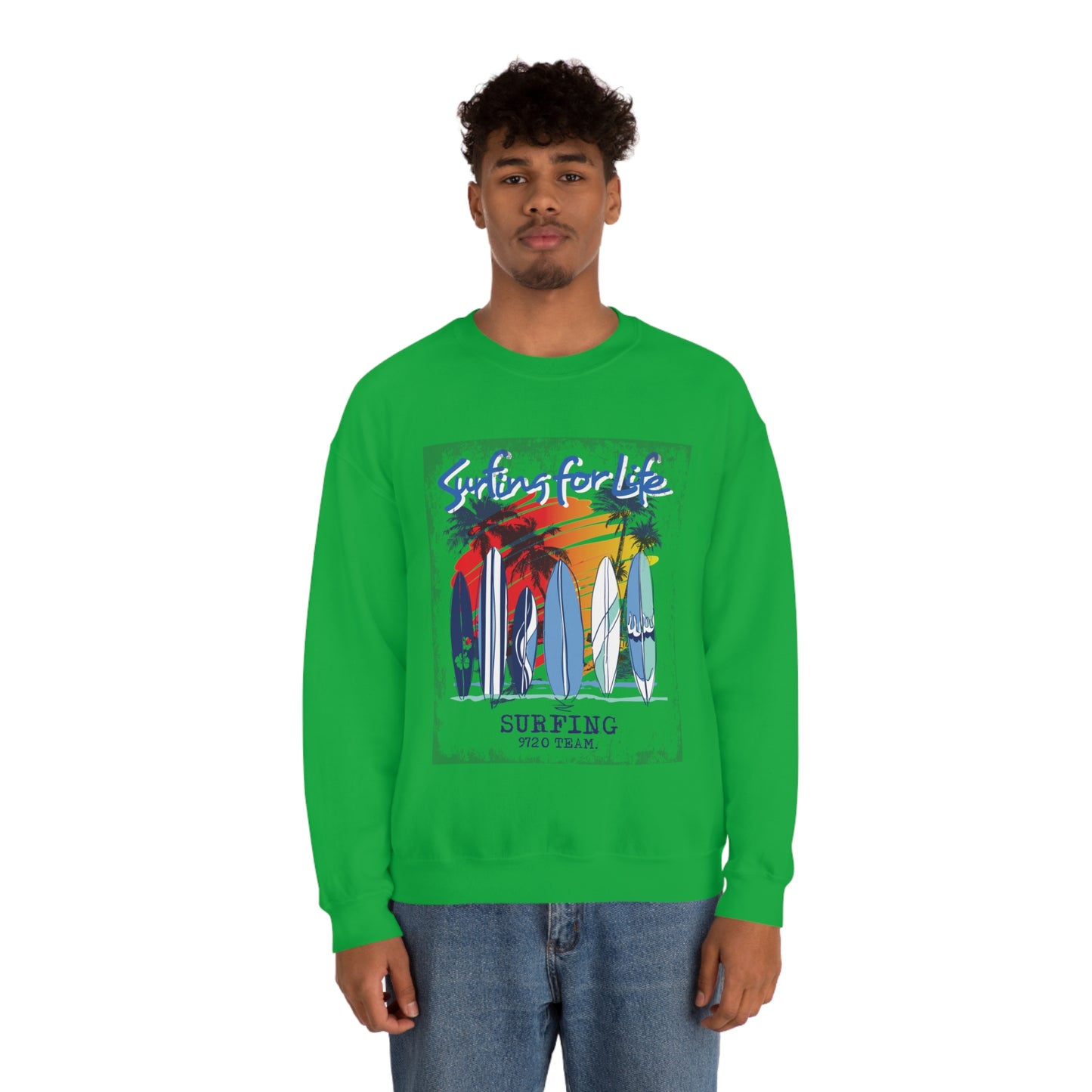 Surfing For Life Crewneck Sweatshirt