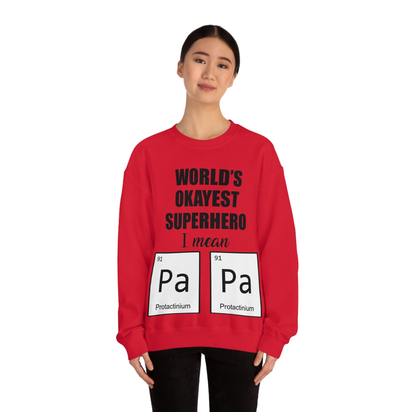 World Okayest Superhero Crewneck Sweatshirt