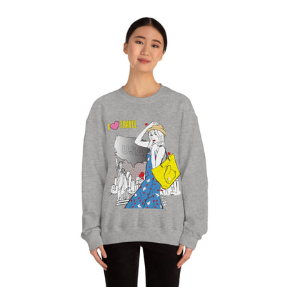 I love to travel _1 Crewneck Sweatshirt