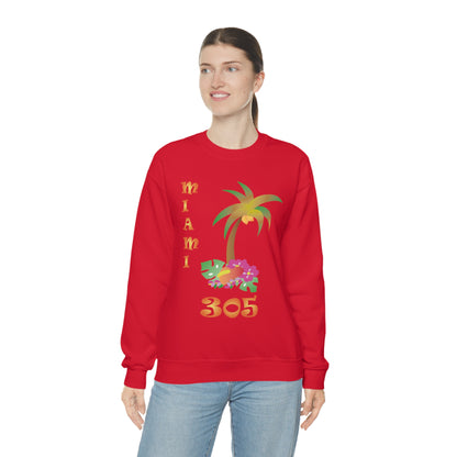 Miami Palm Tree Crewneck Sweatshirt