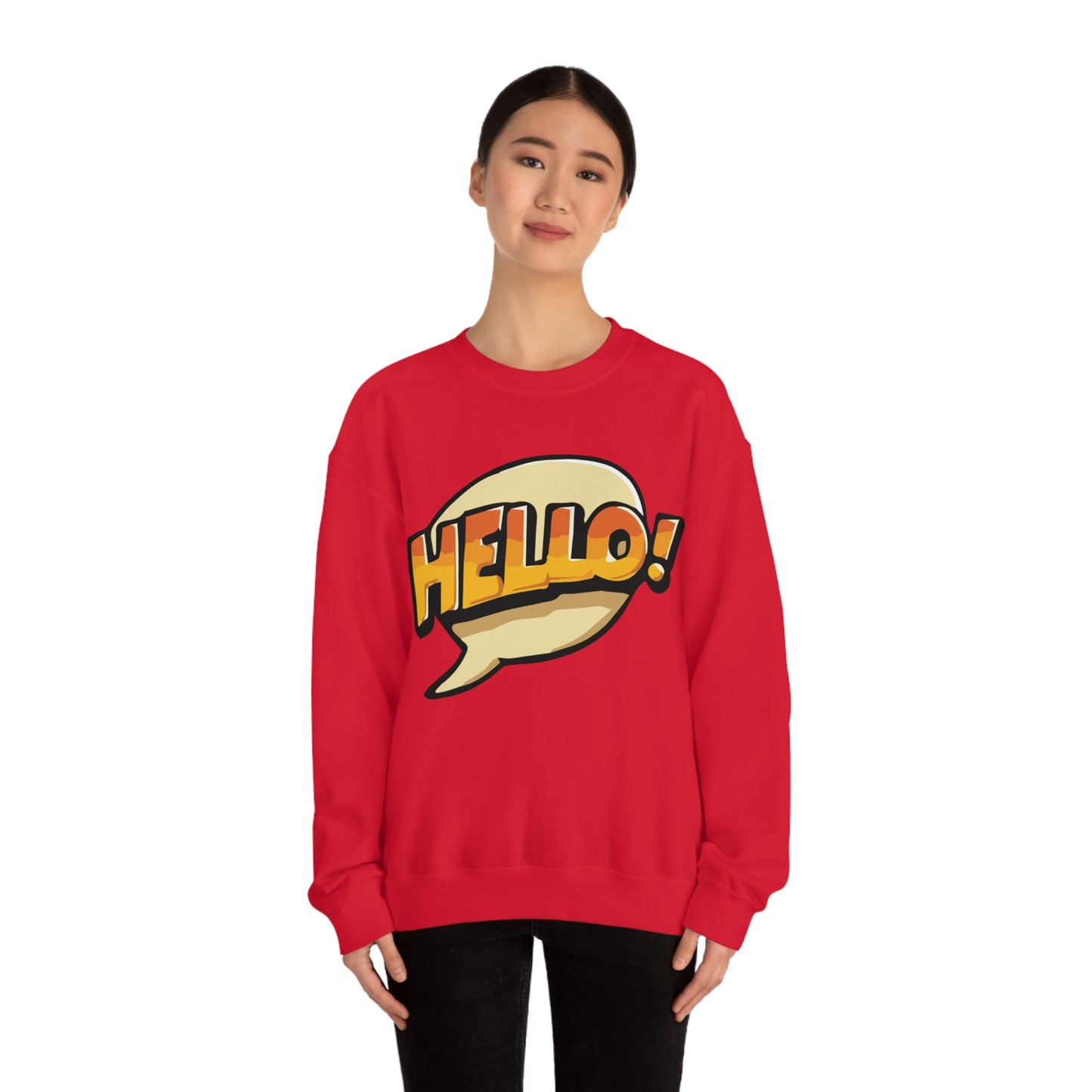 Hello! colorful Crewneck Sweatshirt