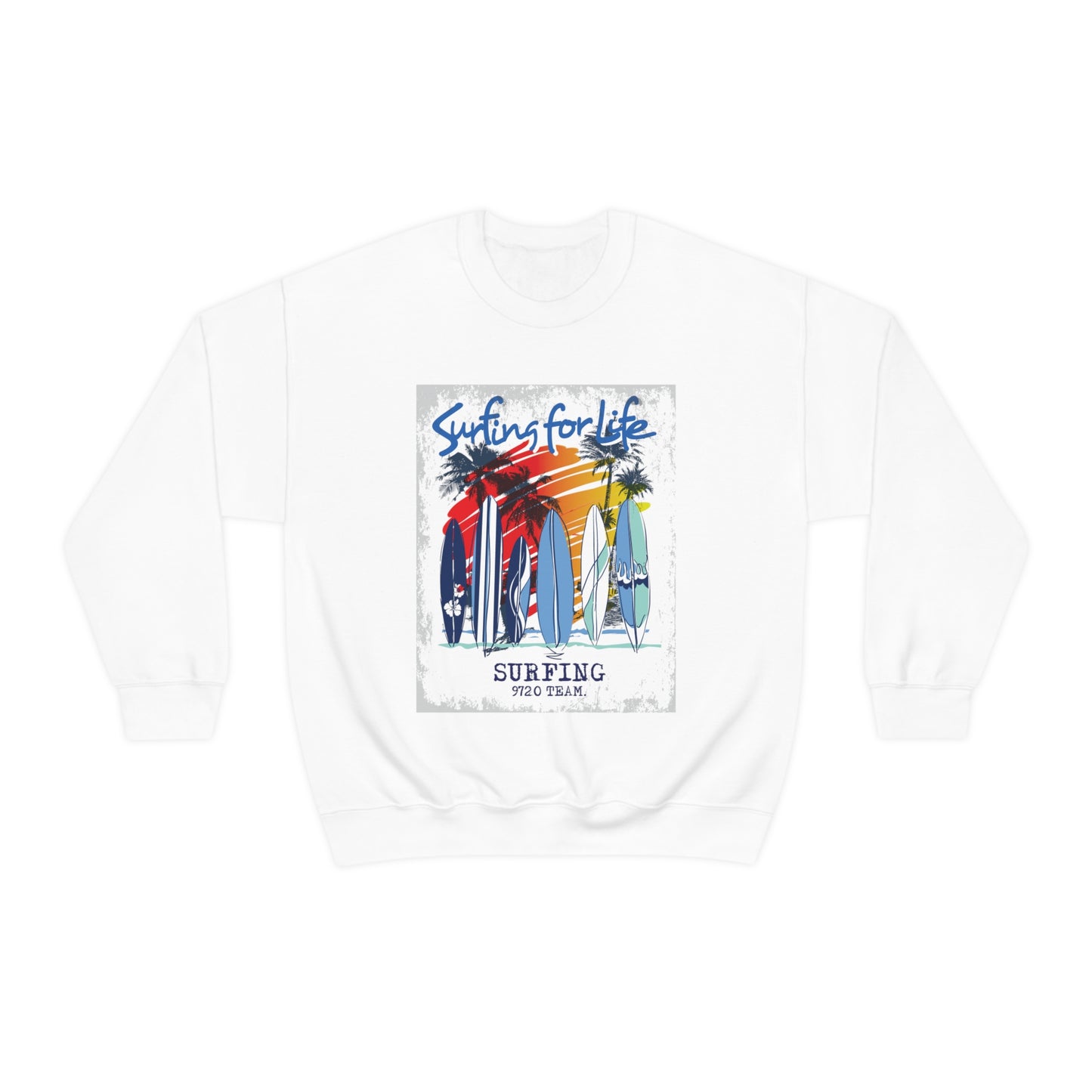 Surfing For Life Crewneck Sweatshirt