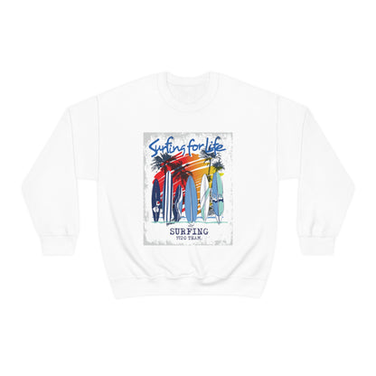 Surfing For Life Crewneck Sweatshirt