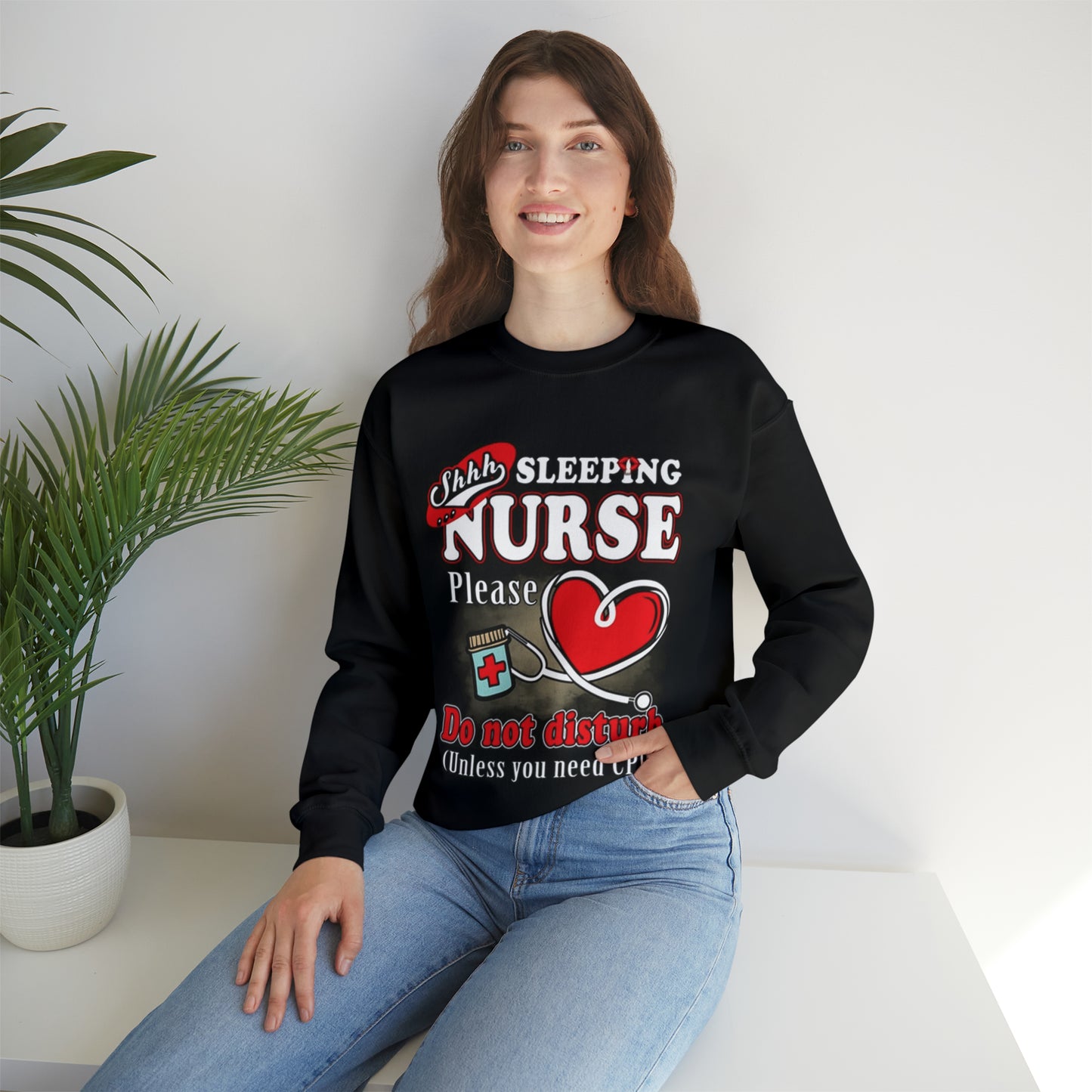 Sleeping nurse Crewneck Sweatshirt