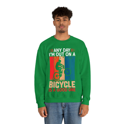 Any day in my bicycle is a good day vintage Crewneck Sweatshirt