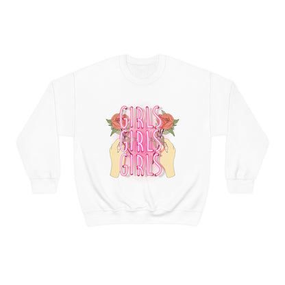 Girls Girls Girls Crewneck Sweatshirt