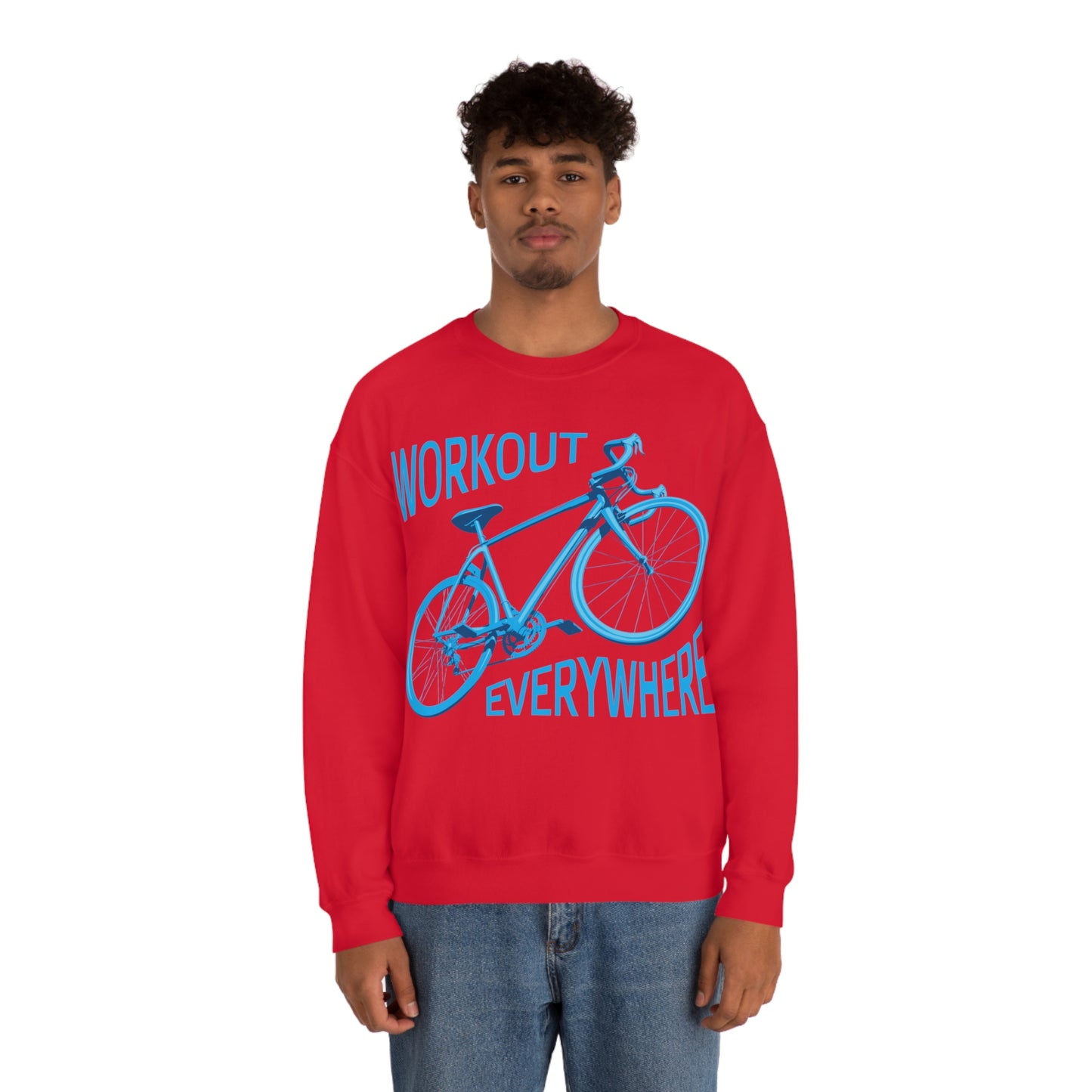 Workout everywhere bike Crewneck Sweatshirt