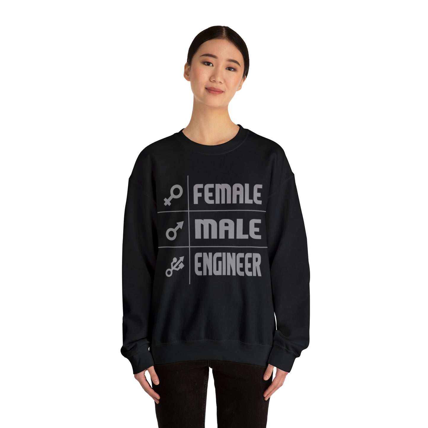 Female - male- engineer Crewneck Sweatshirt