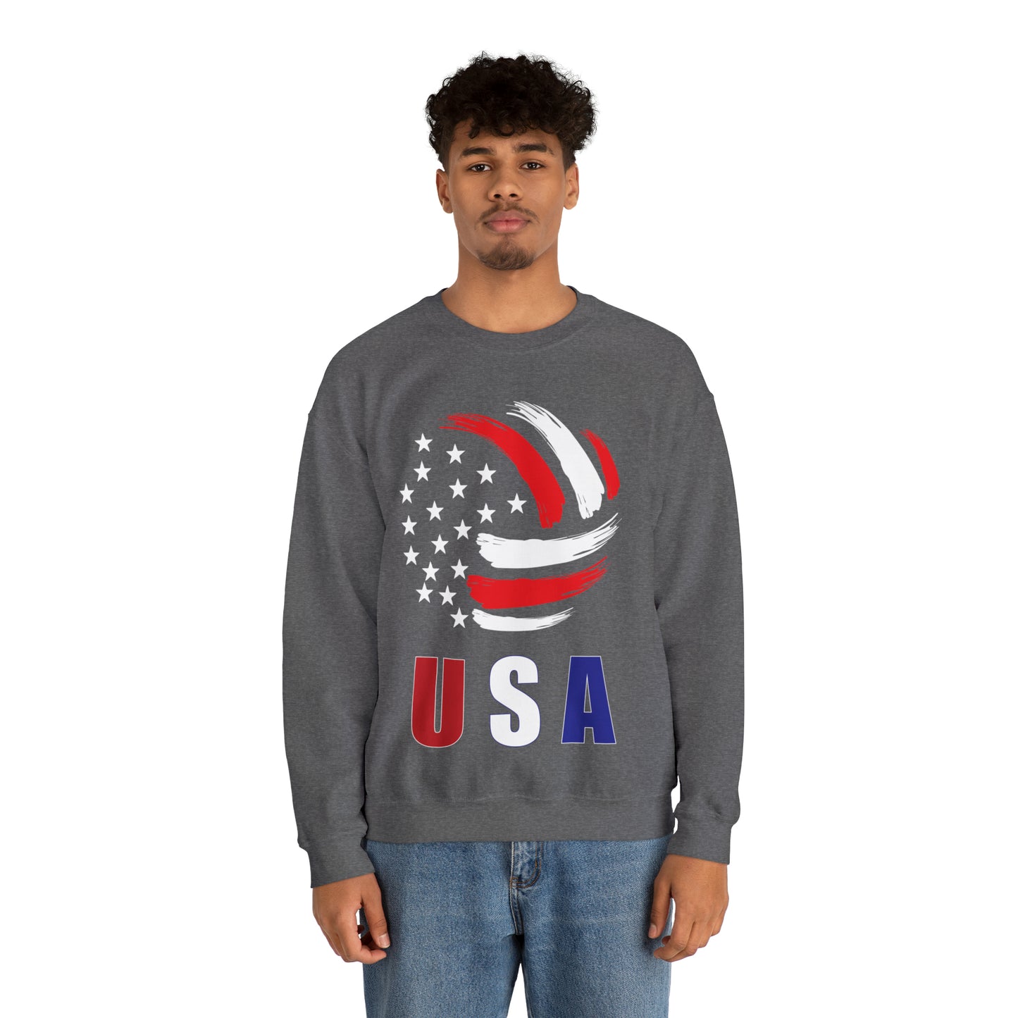 USA Volleyball Flag Crewneck Sweatshirt