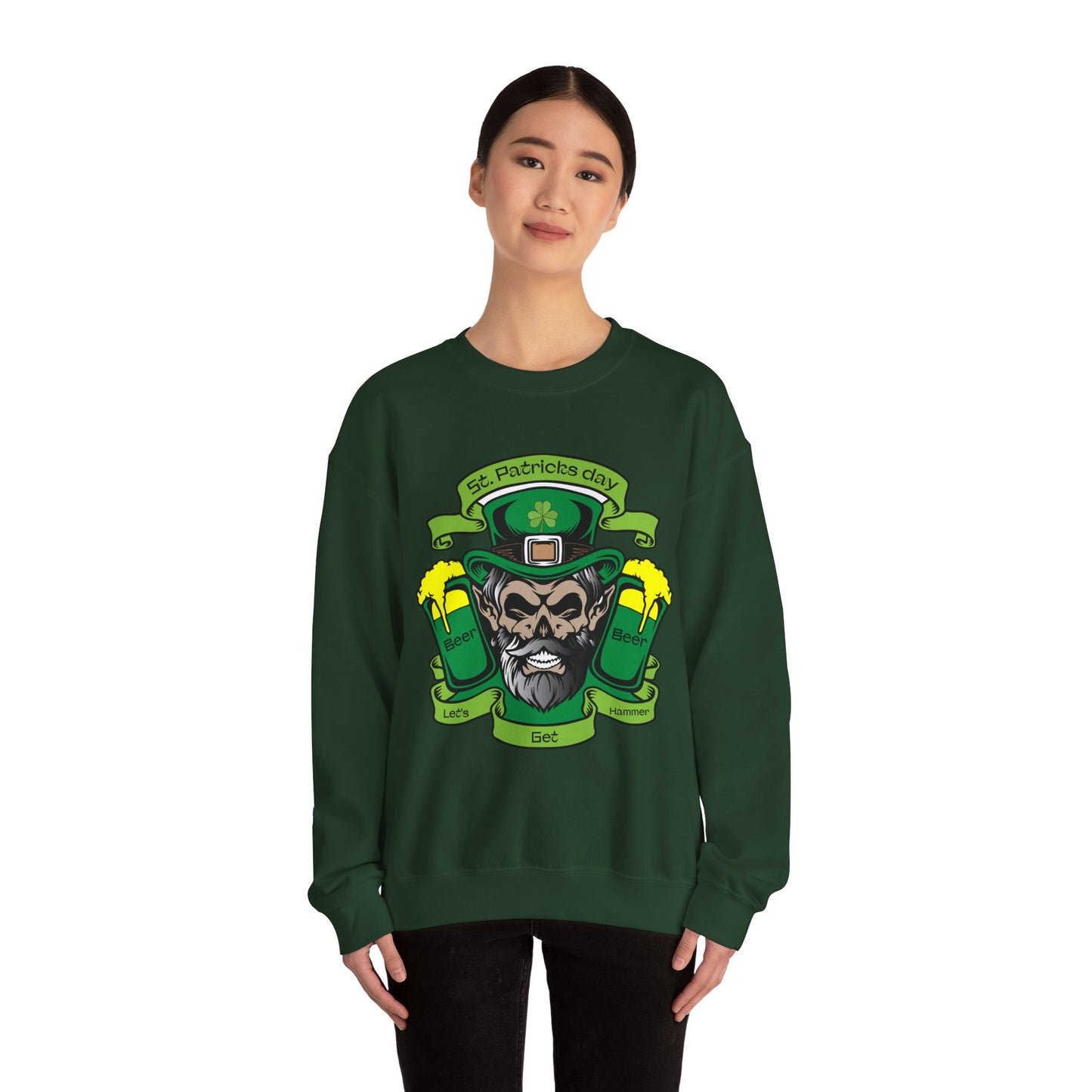 Let's get hammer on St. Patrick's day Crewneck Sweatshirt