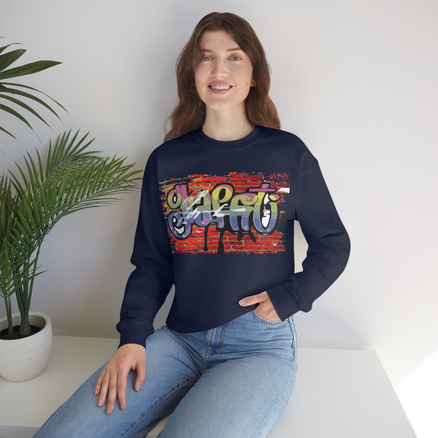 Graffiti on a wall Crewneck Sweatshirt