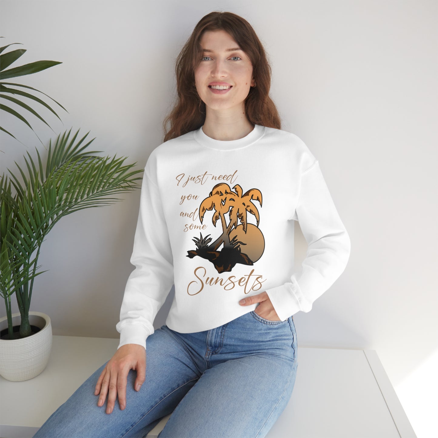 Just You and Some Sunsets Crewneck Sweatshirt