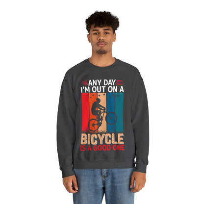 Any day in my bicycle is a good day vintage Crewneck Sweatshirt