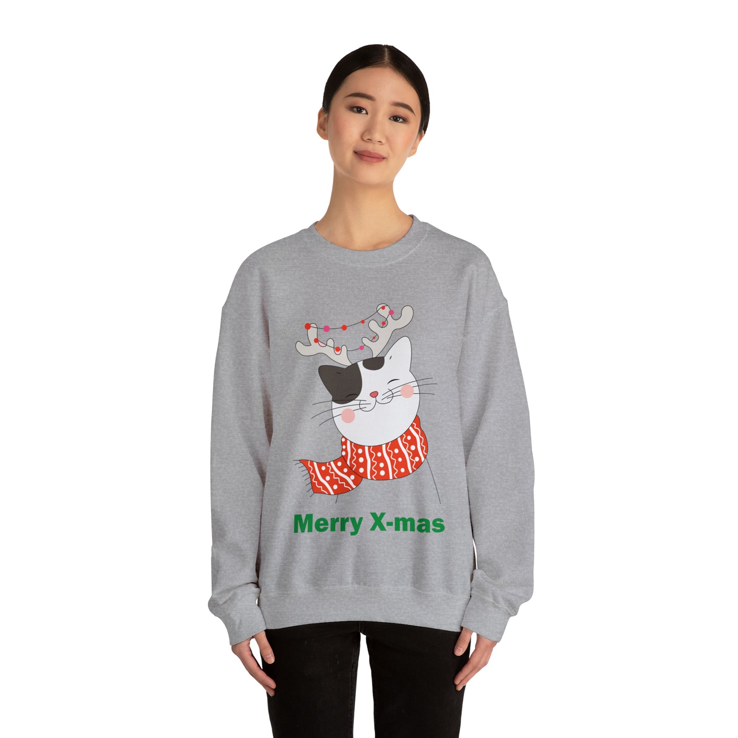 Merry X-mas cat Crewneck Sweatshirt