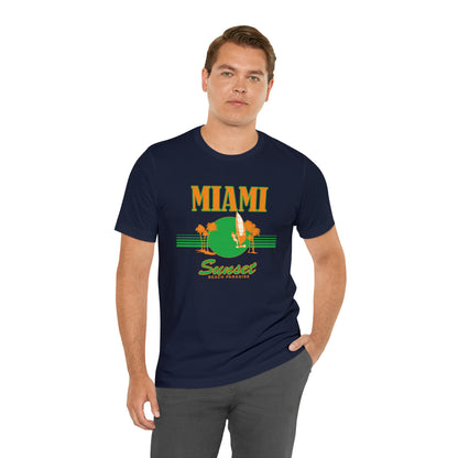 Miami Sunset Beach Paradise T-Shirt